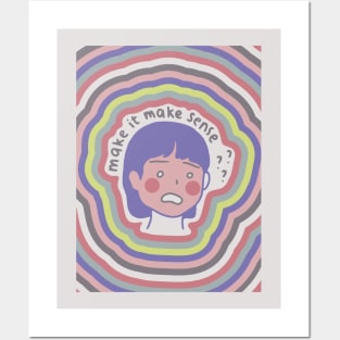 Make It Make Sense! Version #3 - Soft Summer Palette - Funny Quotes Posters and Art